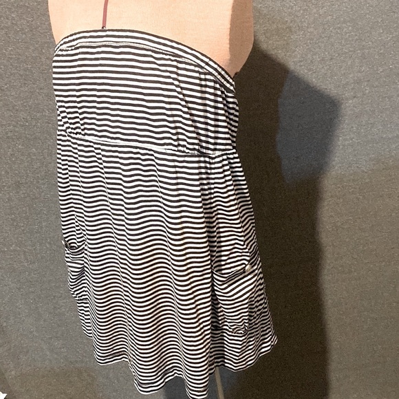 Strapless tube minidress/tunic nautical stripe 2x pinup rockabilly swim coverup - Picture 4 of 7